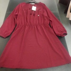 New burgundy boho dress